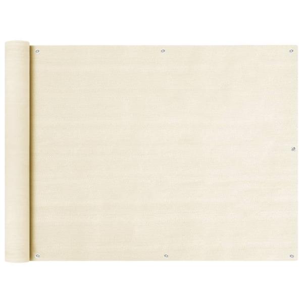ARDEBO.de - Balkon Sichtschutz Creme 90x600 cm HDPE