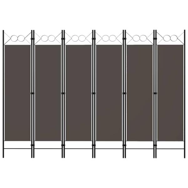 ARDEBO.de - 6-tlg. Raumteiler Anthrazit 240 x 180 cm