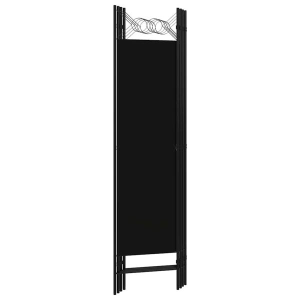 4-tlg. Raumteiler Schwarz 160 x 180 cm