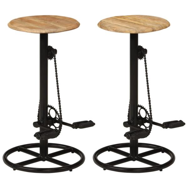 ARDEBO.de - Barhocker 2 Stk. Massivholz Mango