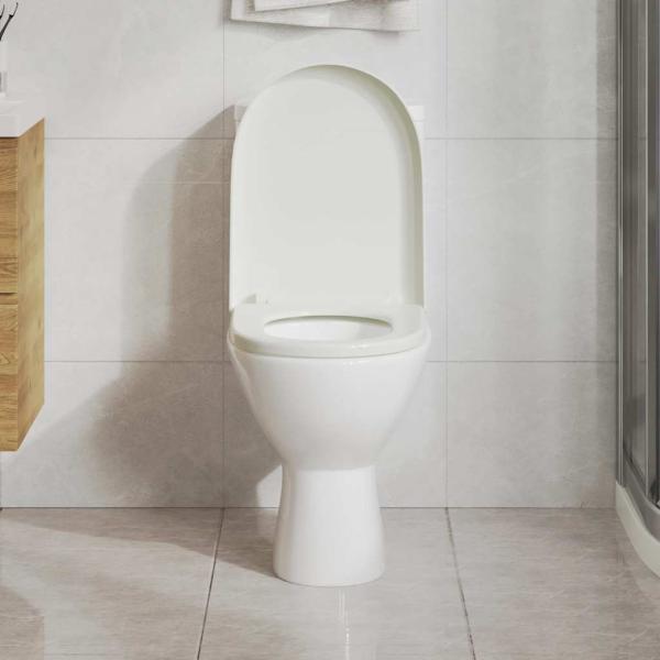 Toilettensitz mit Absenkautomatik und Quick-Release Weiß Eckig