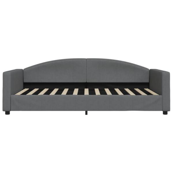 Tagesbett Dunkelgrau 100x200 cm Stoff
