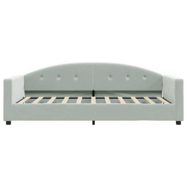 Tagesbett Hellgrau 80x200 cm Samt
