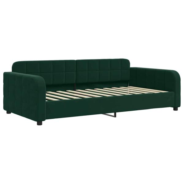 Tagesbett Dunkelgrün 100x200 cm Samt