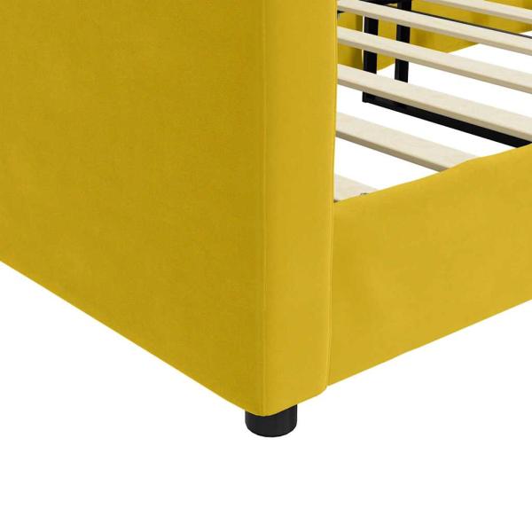 Tagesbett Gelb 80x200 cm Samt