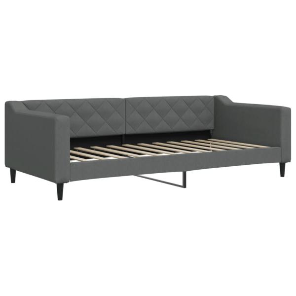 Tagesbett Dunkelgrau 90x200 cm Stoff