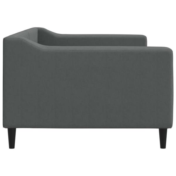 Tagesbett Dunkelgrau 90x200 cm Stoff