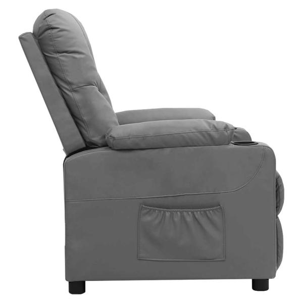 Relaxsessel Grau Kunstleder