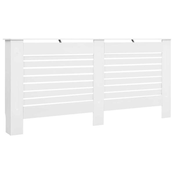 Heizkörperverkleidungen 2 Stk. Weiß 172×19×81,5 cm MDF