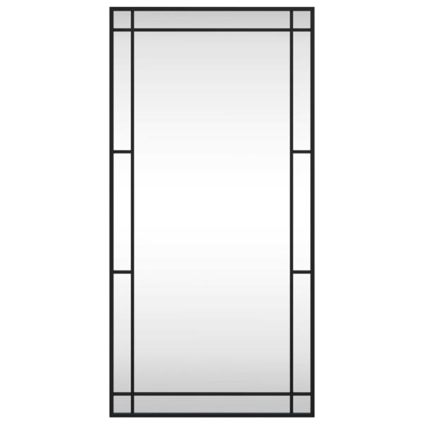 Wandspiegel Schwarz 50x100 cm Rechteckig Eisen