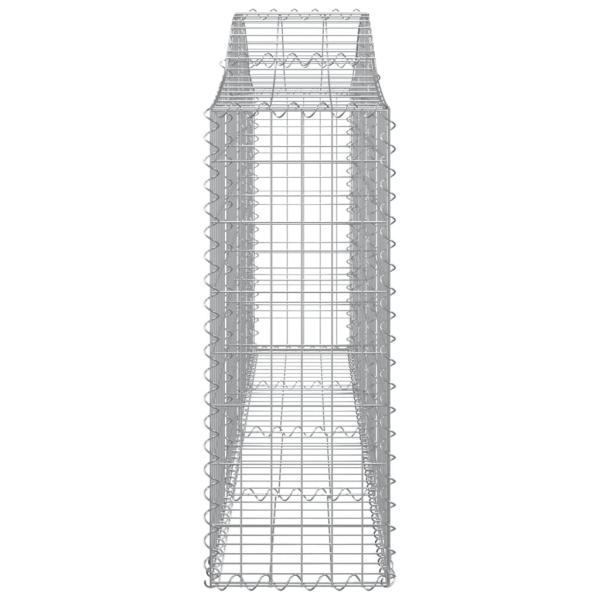 Gabionen mit Hochbogen 5 Stk. 200x30x80/100 cm Verzinktes Eisen
