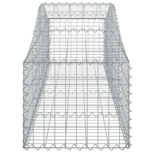 Gabionen mit Hochbogen 6 Stk. 200x50x40/60 cm Verzinktes Eisen
