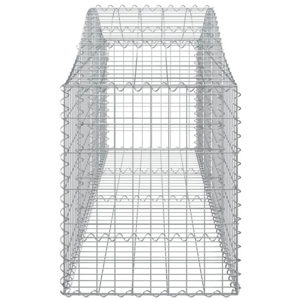 Gabionen mit Hochbogen 20 Stk. 200x50x60/80 cm Verzinktes Eisen