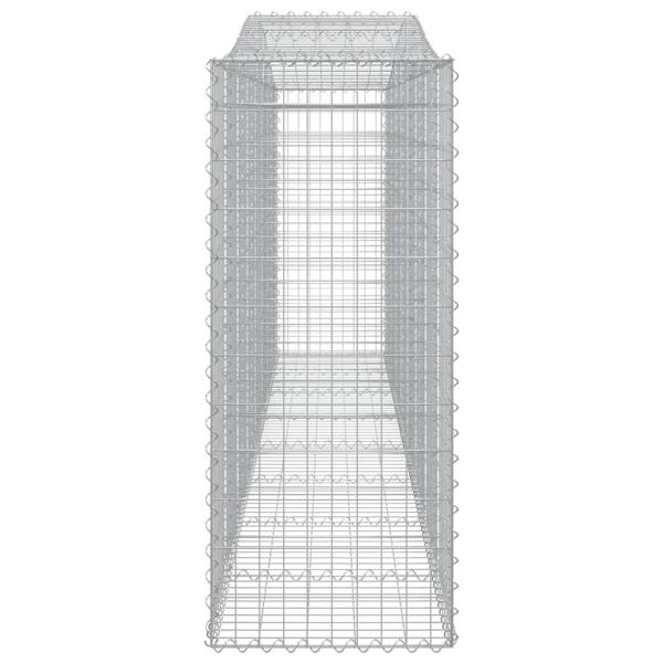 Gabionen mit Hochbogen 9 Stk. 400x50x120/140cm Verzinktes Eisen