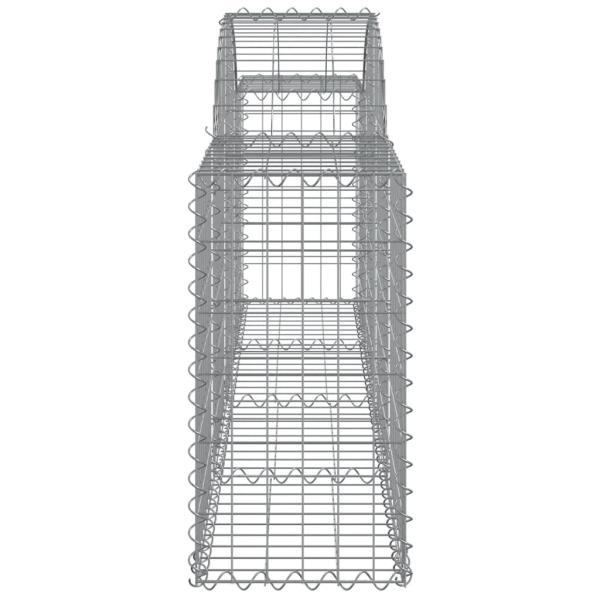Gabionen mit Hochbogen 13 Stk. 200x30x60/80 cm Verzinktes Eisen