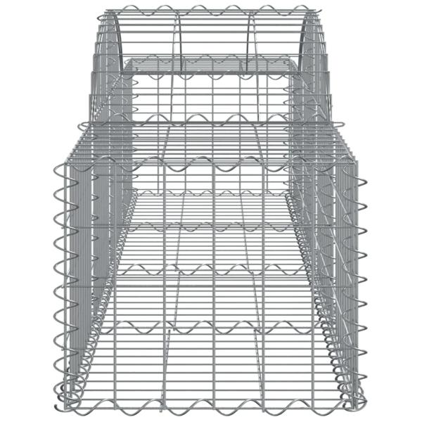 Gabionen mit Hochbogen 4 Stk. 200x50x40/60 cm Verzinktes Eisen
