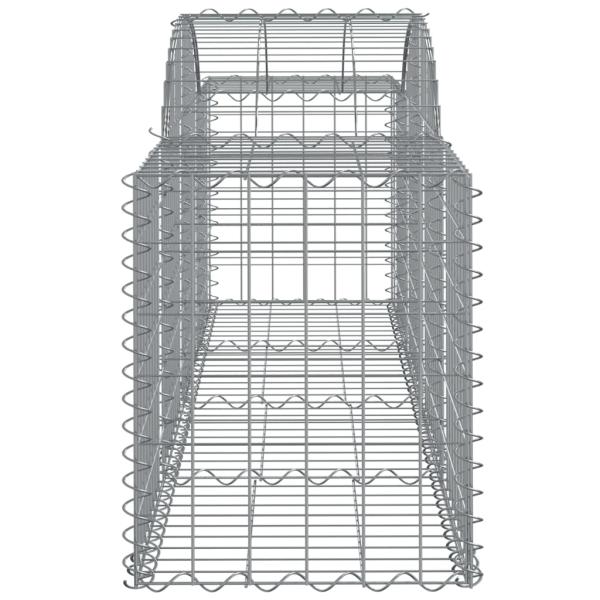 Gabionen mit Hochbogen 8 Stk. 200x50x60/80 cm Verzinktes Eisen