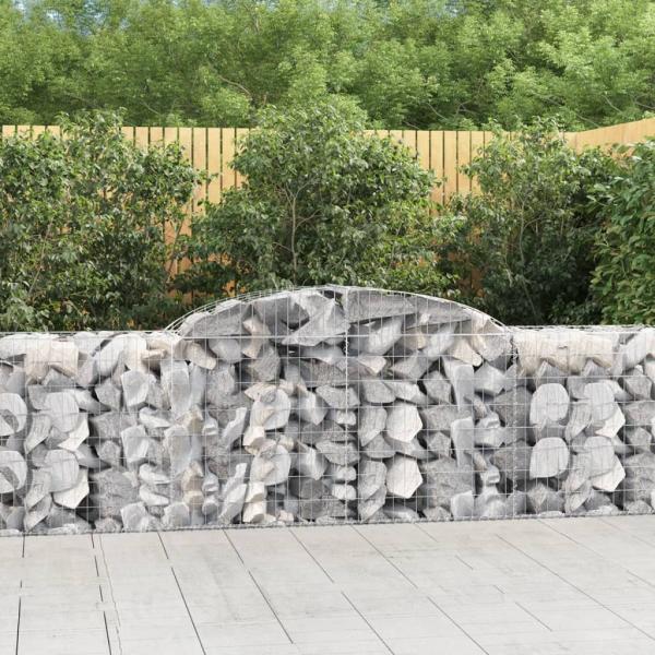 ARDEBO.de - Gabionen mit Hochbogen 11 Stk. 300x50x80/100cm Verzinktes Eisen