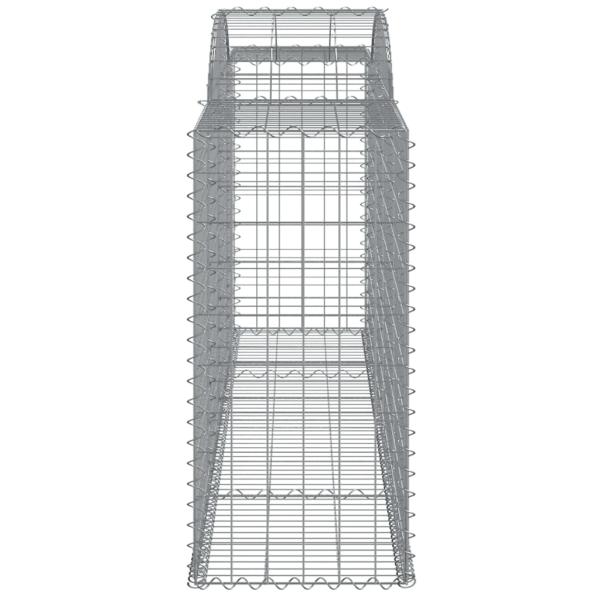 Gabionen mit Hochbogen 30 Stk 300x50x100/120cm Verzinktes Eisen