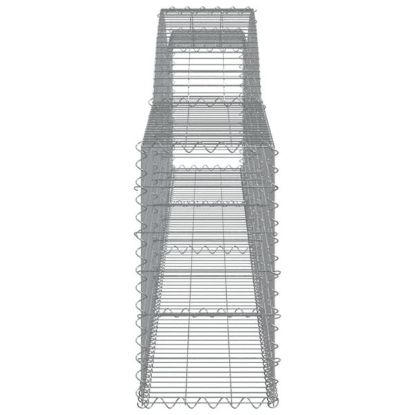 Gabionen mit Hochbogen 9 Stk. 400x30x60/80 cm Verzinktes Eisen
