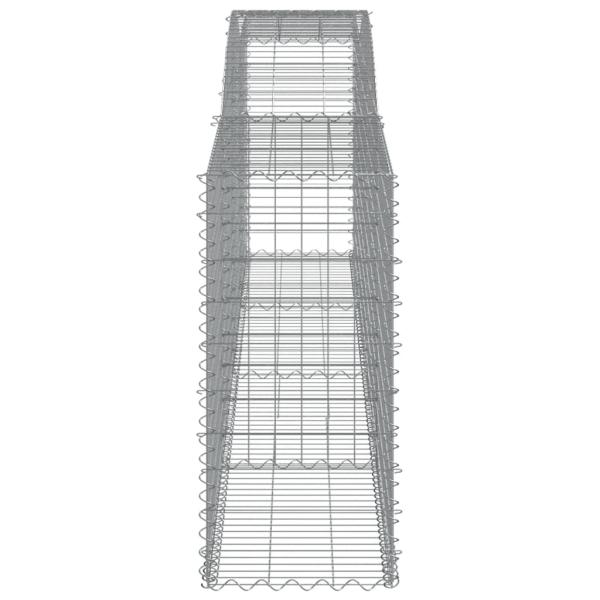 Gabionen mit Hochbogen 2 Stk. 400x50x100/120cm Verzinktes Eisen