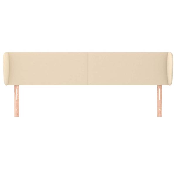 Kopfteil mit Ohren Creme 203x23x78/88 cm Stoff