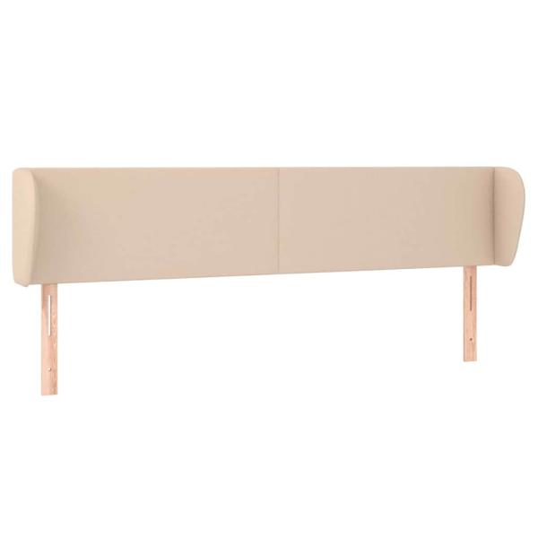 Kopfteil mit Ohren Cappuccino-Braun 203x23x78/88 cm Kunstleder