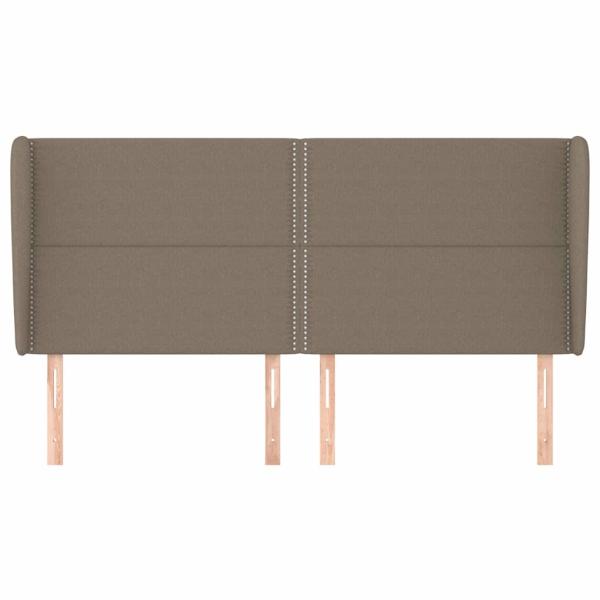 Kopfteil mit Ohren Taupe 183x23x118/128 cm Stoff