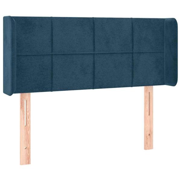Kopfteil mit Ohren Dunkelblau 83x16x78/88 cm Samt