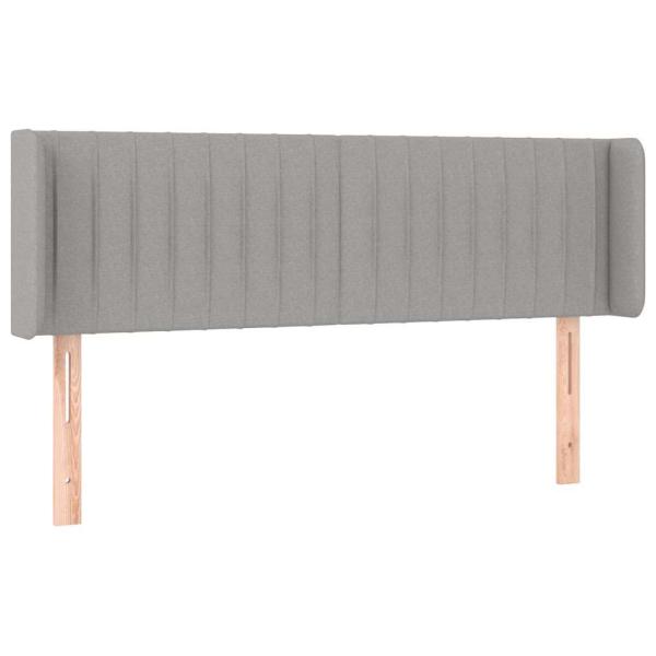 Kopfteil mit Ohren Hellgrau 147x16x78/88 cm Stoff
