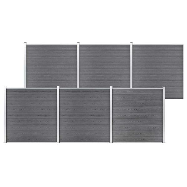 ARDEBO.de - Gartenzaun WPC 1045x186 cm Grau