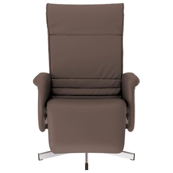 Relaxsessel mit Fußteil Braun Kunstleder