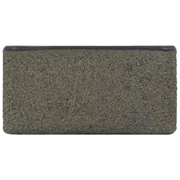 Waschbecken 30x30x15 cm Flussstein Schwarz