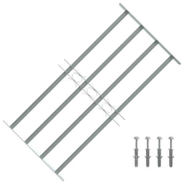 ARDEBO.de - Fenstergitter Verstellbar mit 4 Querstäben 700-1050 mm