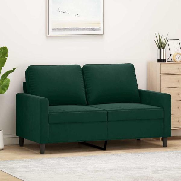 ARDEBO.de - 2-Sitzer-Sofa Dunkelgr?n 120 cm Samt