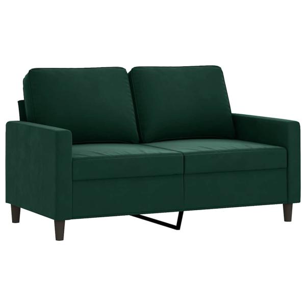2-Sitzer-Sofa Dunkelgr?n 120 cm Samt