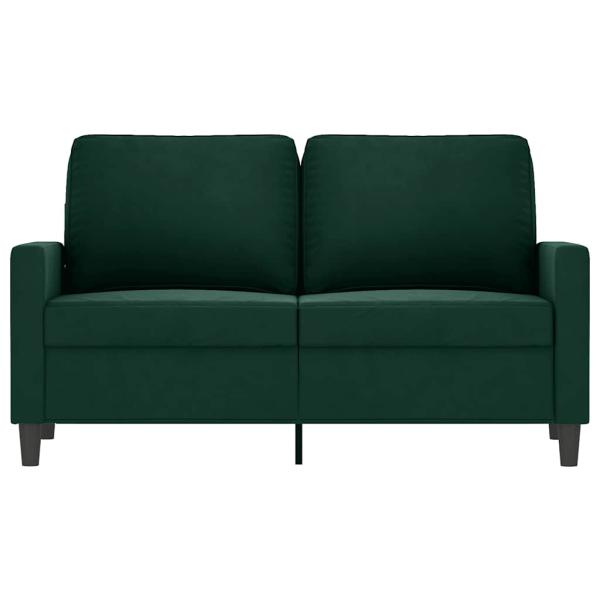 2-Sitzer-Sofa Dunkelgr?n 120 cm Samt