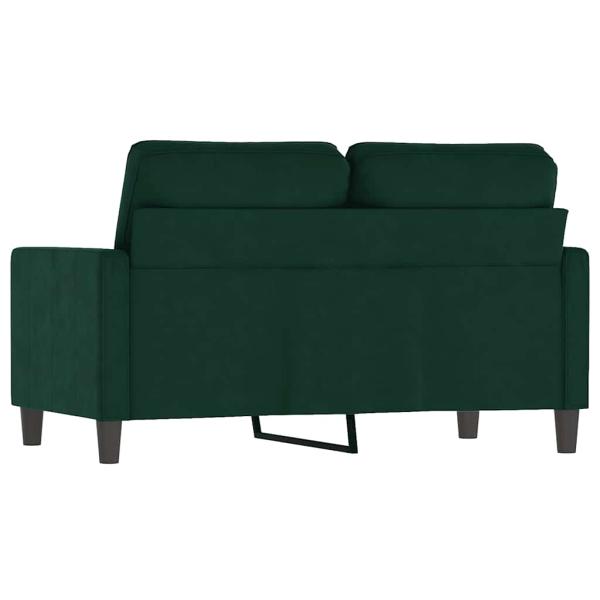 2-Sitzer-Sofa Dunkelgr?n 120 cm Samt
