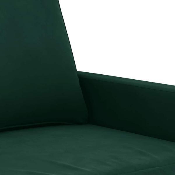2-Sitzer-Sofa Dunkelgr?n 120 cm Samt