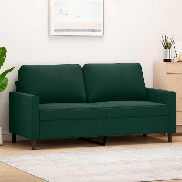 ARDEBO.de - 2-Sitzer-Sofa Dunkelgrün 140 cm Samt