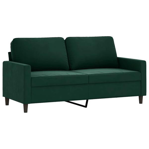 2-Sitzer-Sofa Dunkelgrün 140 cm Samt