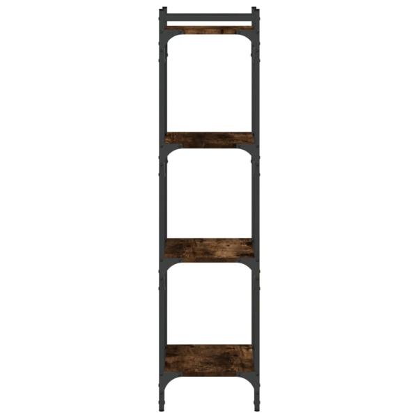 B?cherregal 4 B?den R?uchereiche 40x30x120 cm Holzwerkstoff