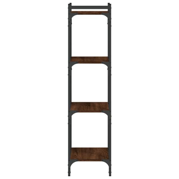 B?cherregal 4 B?den Braun Eiche-Optik 40x30x120cm Holzwerkstoff