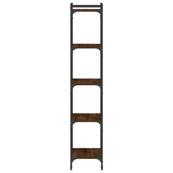 Bücherregal 5 Böden Braun Eiche-Optik 40x30x154cm Holzwerkstoff