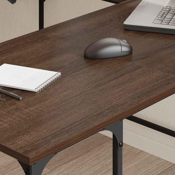 Schreibtisch Braun Eichen-Optik 139x139x75 cm Holzwerkstoff