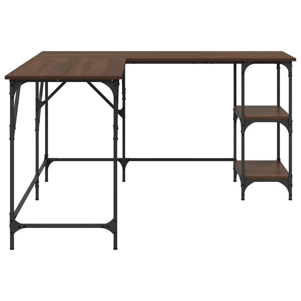 Schreibtisch Braun Eichen-Optik 139x139x75 cm Holzwerkstoff