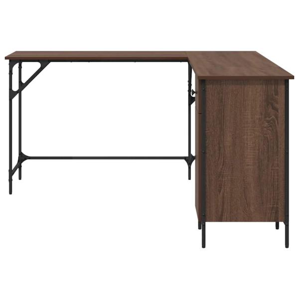Schreibtisch Braun Eichen-Optik 141x141x75 cm Holzwerkstoff