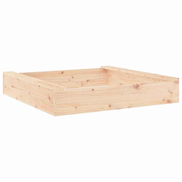 Sandkasten mit Sitzen Quadratisch Massivholz Kiefer