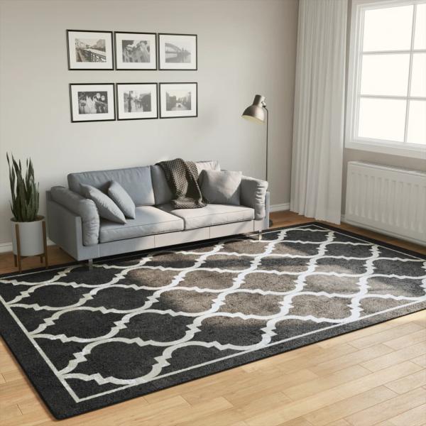 ARDEBO.de - Teppich Waschbar Schwarz und Weiß 190x300 cm