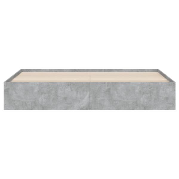 Bettgestell mit Schubladen Betongrau 200x200 cm Holzwerkstoff